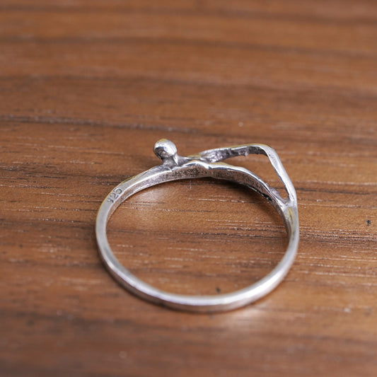 size 7.5, VTG southwestern sterling silver 925 body ring woman hug love band