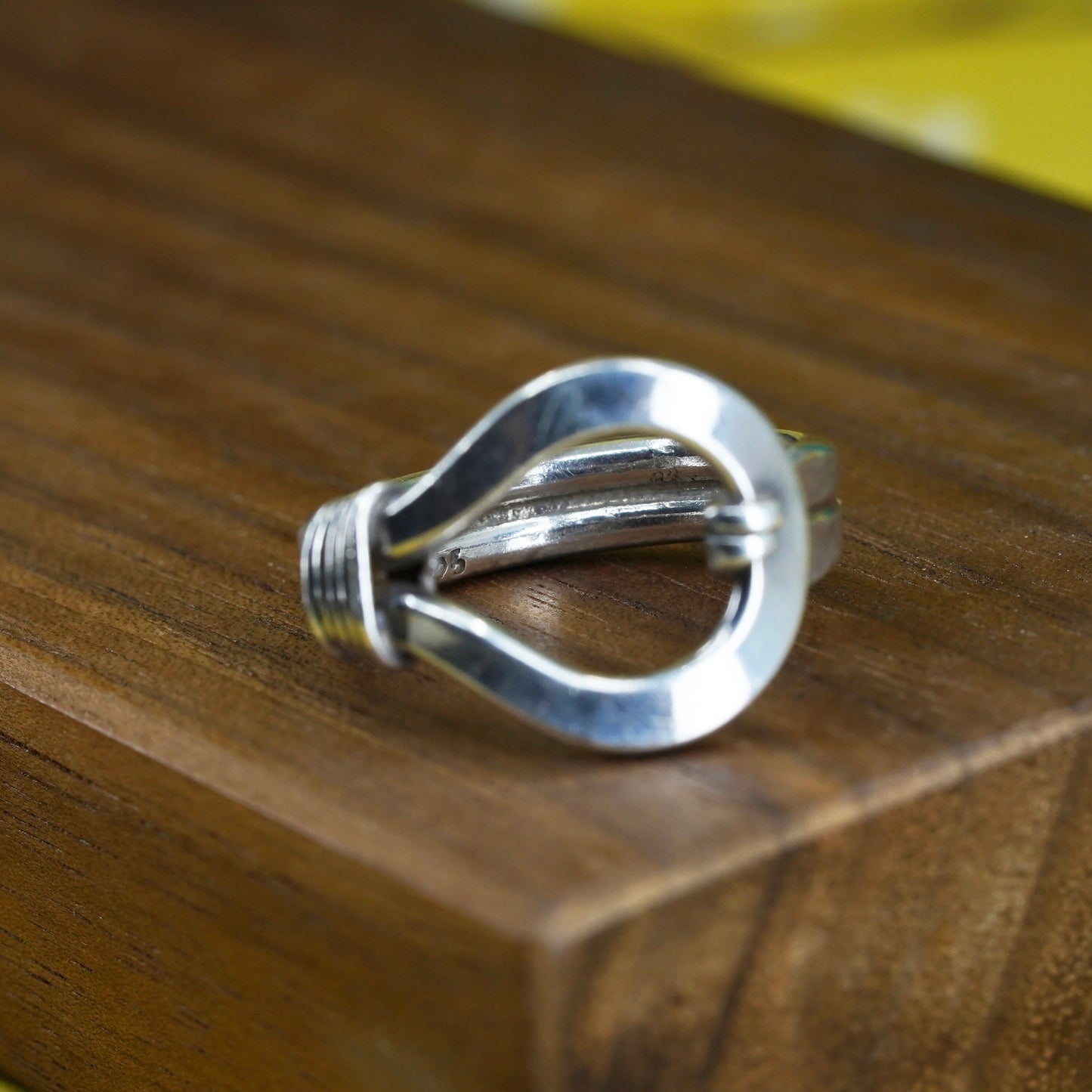 Size 8, Sterling silver handmade ring, Mexican 925 band, modernist, minimalist