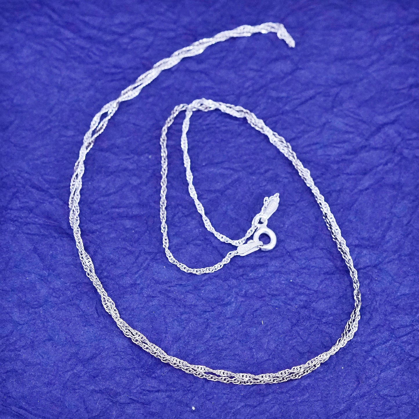 24”, 1.6mm, Sterling 925 silver handmade necklace, 925 twisted curb link chain