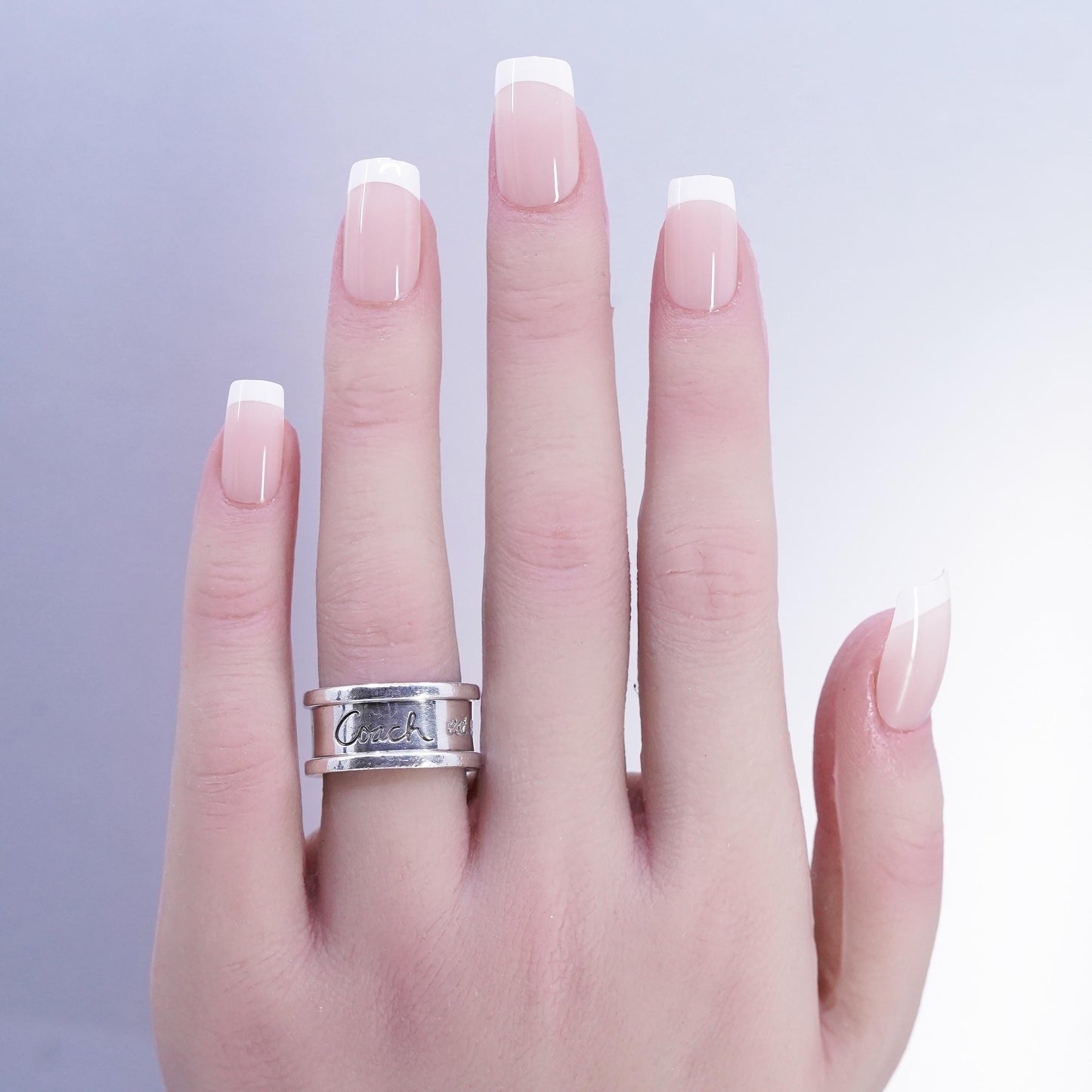 Size 6, vintage Coach Est 1941 Sterling 925 silver statement ring, band