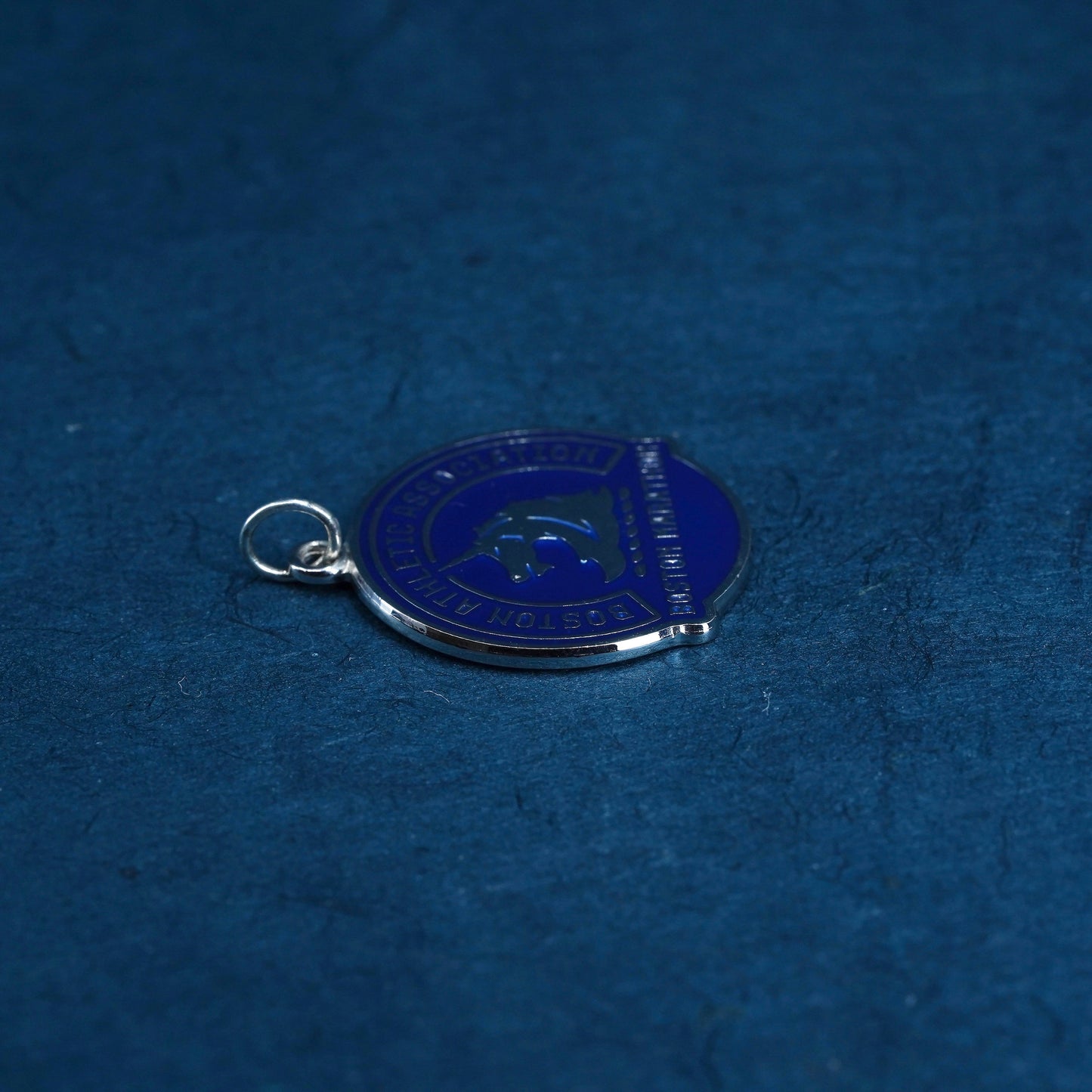 sterling 925 silver Boston athletic association marrison tag pendant enamel