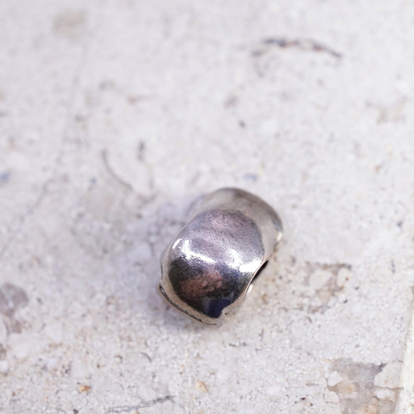 vintage copper owl bead charm, no mark