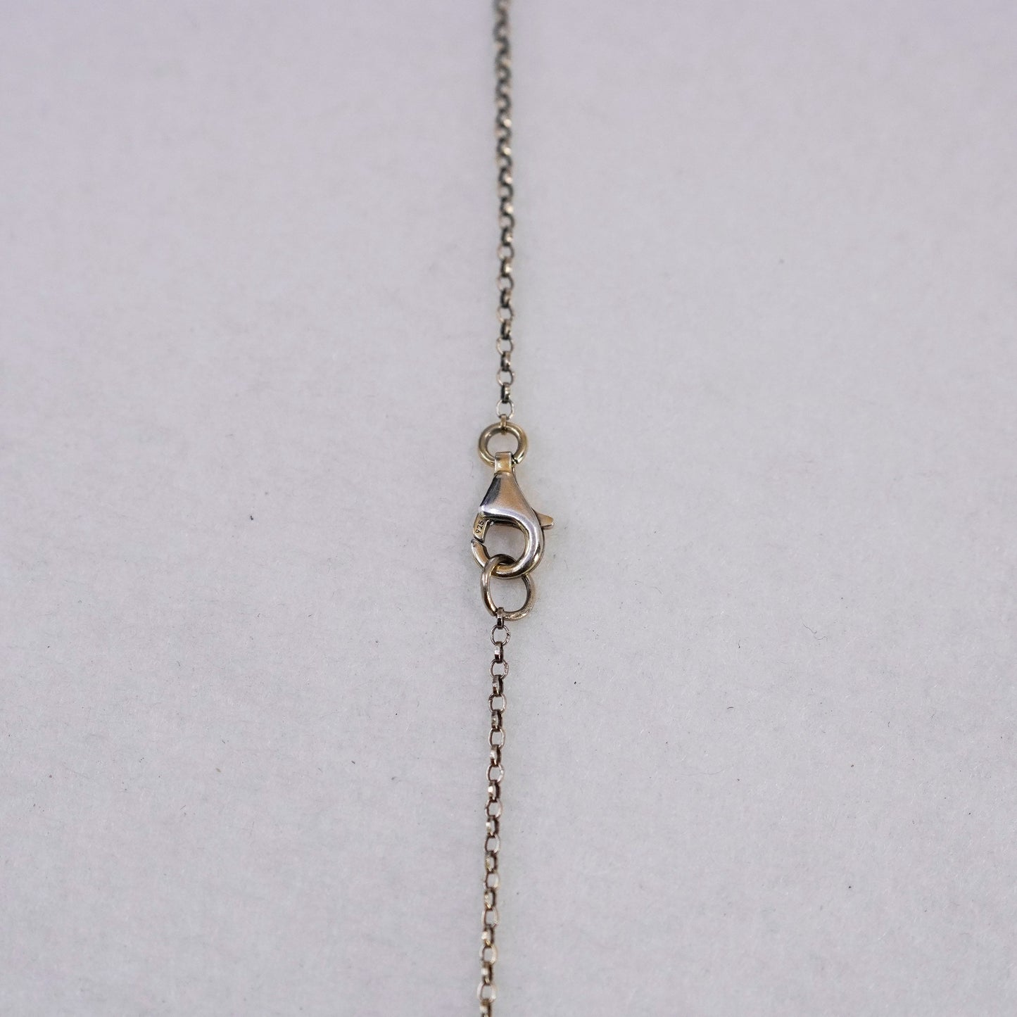 17”, Israel vermeil gold over Sterling 925 silver necklace leaf pendant opal