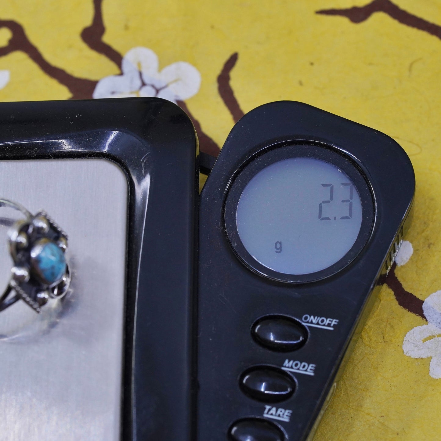 Size 6, Sterling silver handmade ring, jewelry, southwestern 925 band turquoise