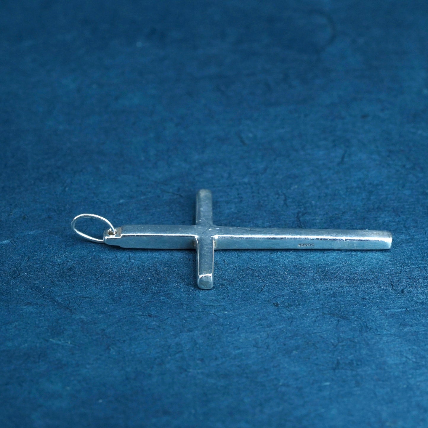 Vintage Sterling silver handmade charm, 925 silver cross pendant