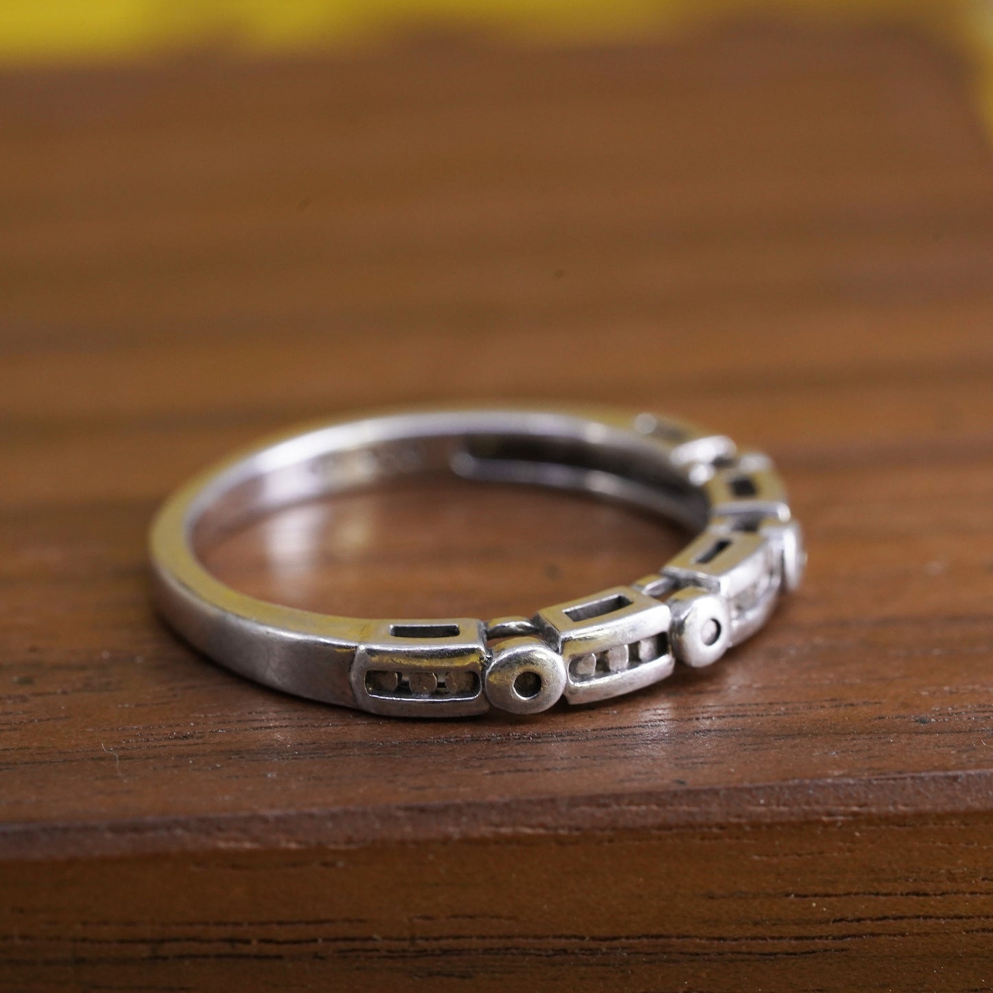Size 7.25, vintage Sterling silver handmade ring, 925 filigree band