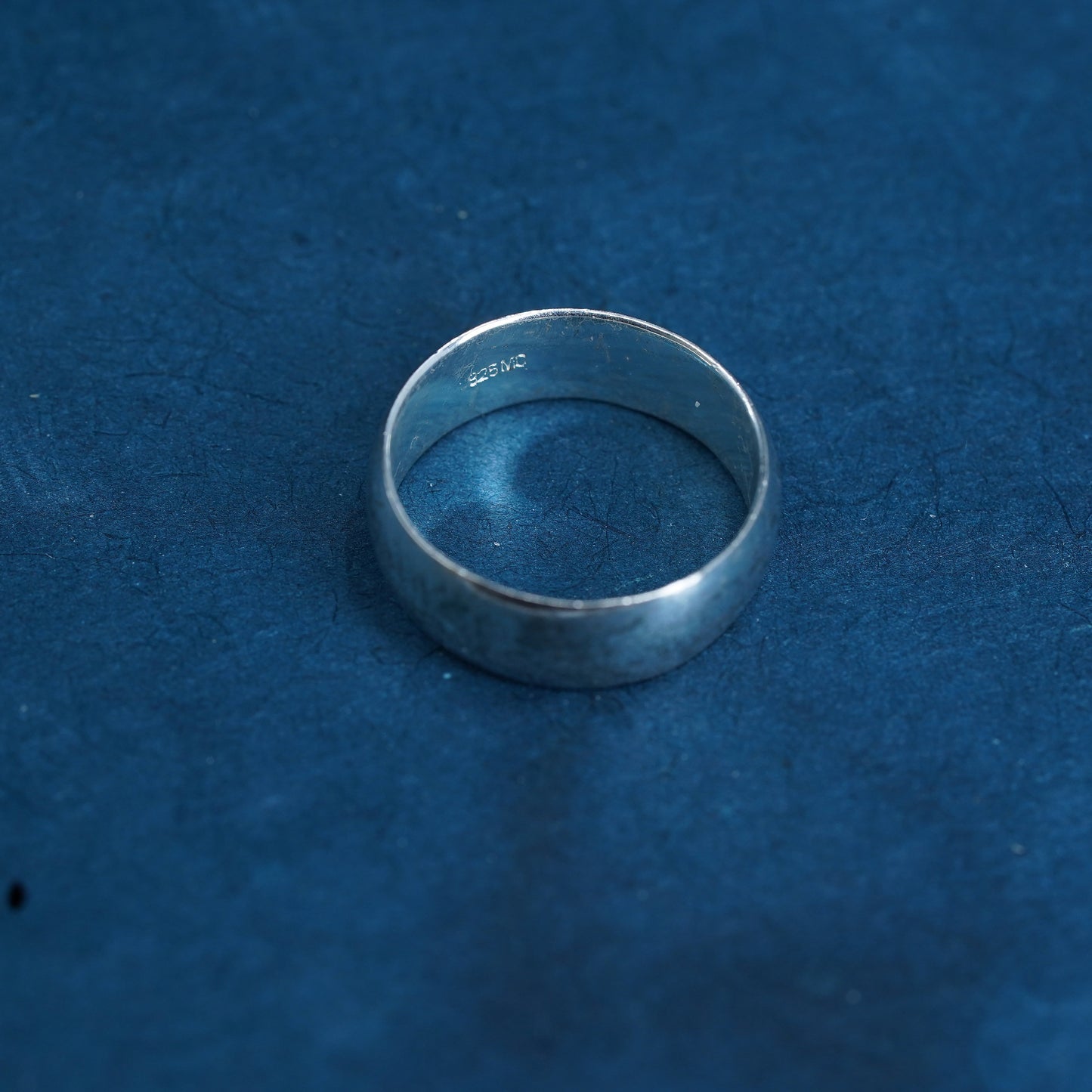 Size 6.75, vintage Sterling silver handmade ring, wide 925 band