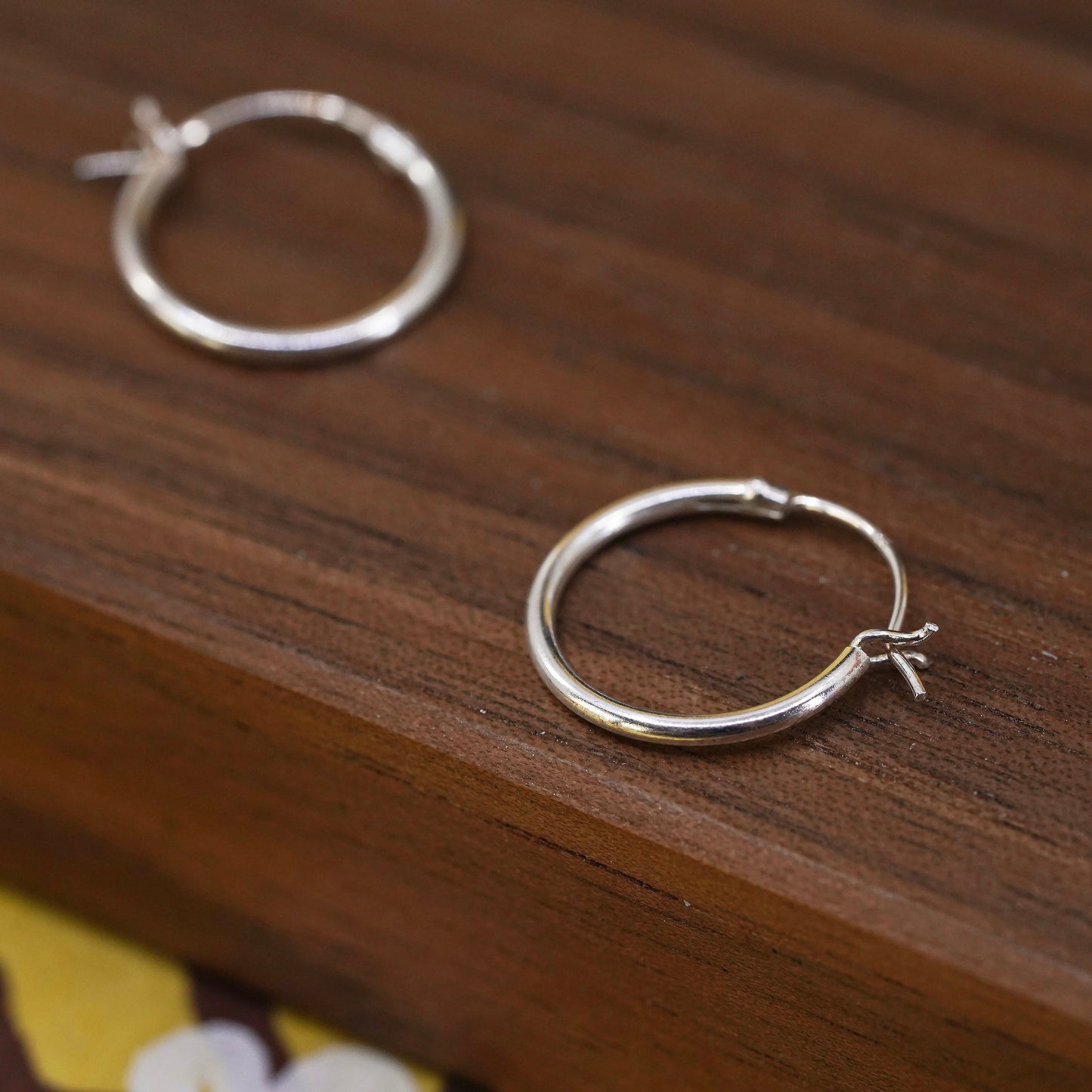 0.5”, Vintage Sterling 925 silver handmade earrings, 925 hoops