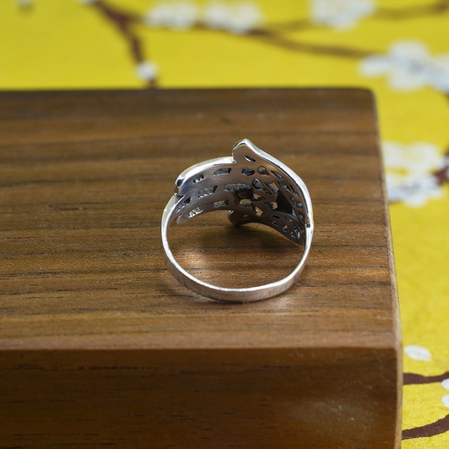 Size 7, Sterling silver ring, 925 filigree protection hand, The Hamsa symbol