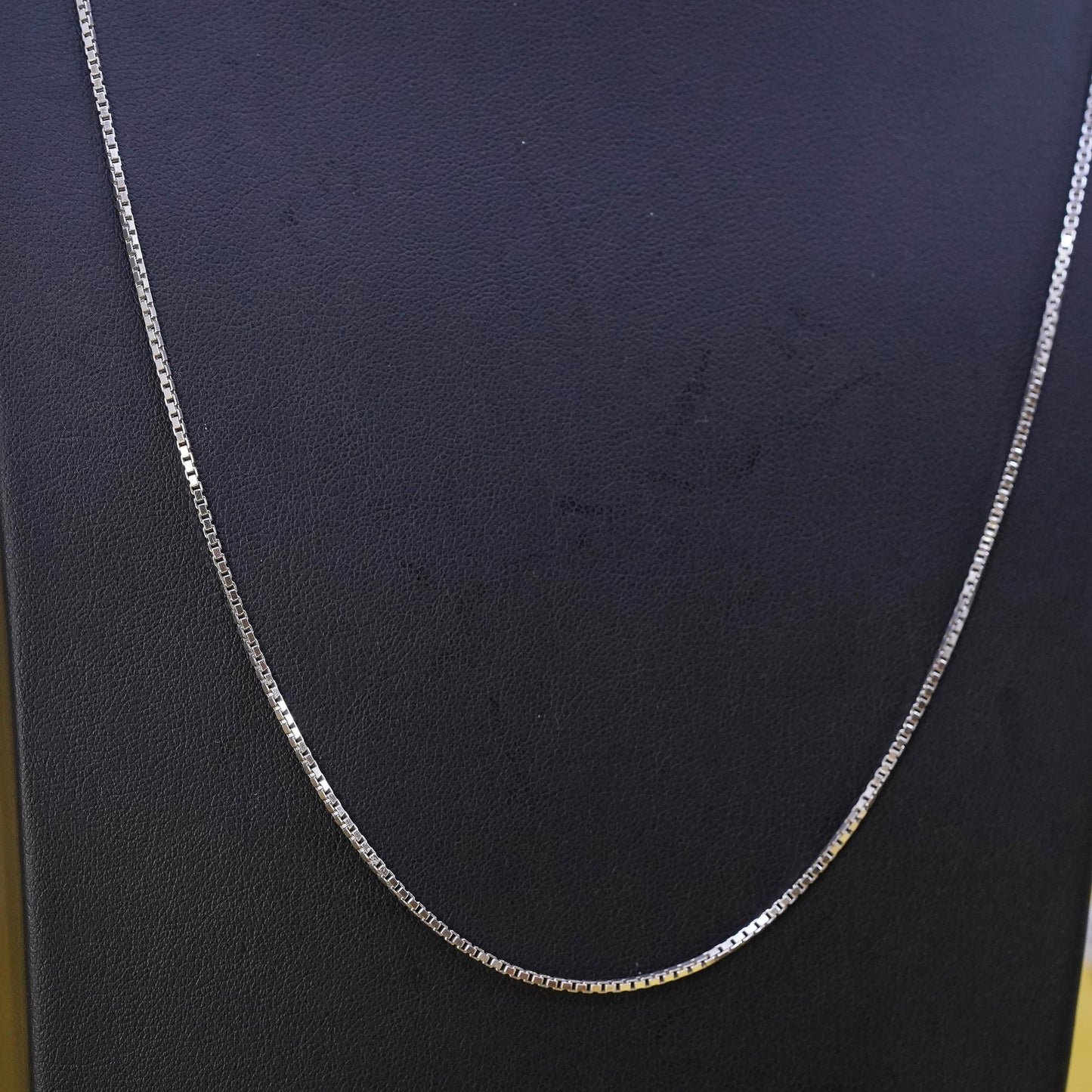 24" 1mm, vintage Italian Milor Sterling silver box chain, 925 necklace