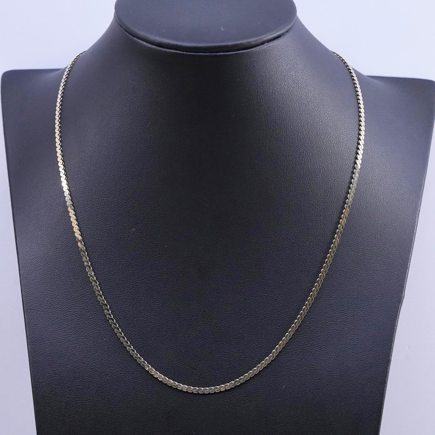 18”, VTG vermeil gold over Sterling silver handmade necklace, 925 s link chain
