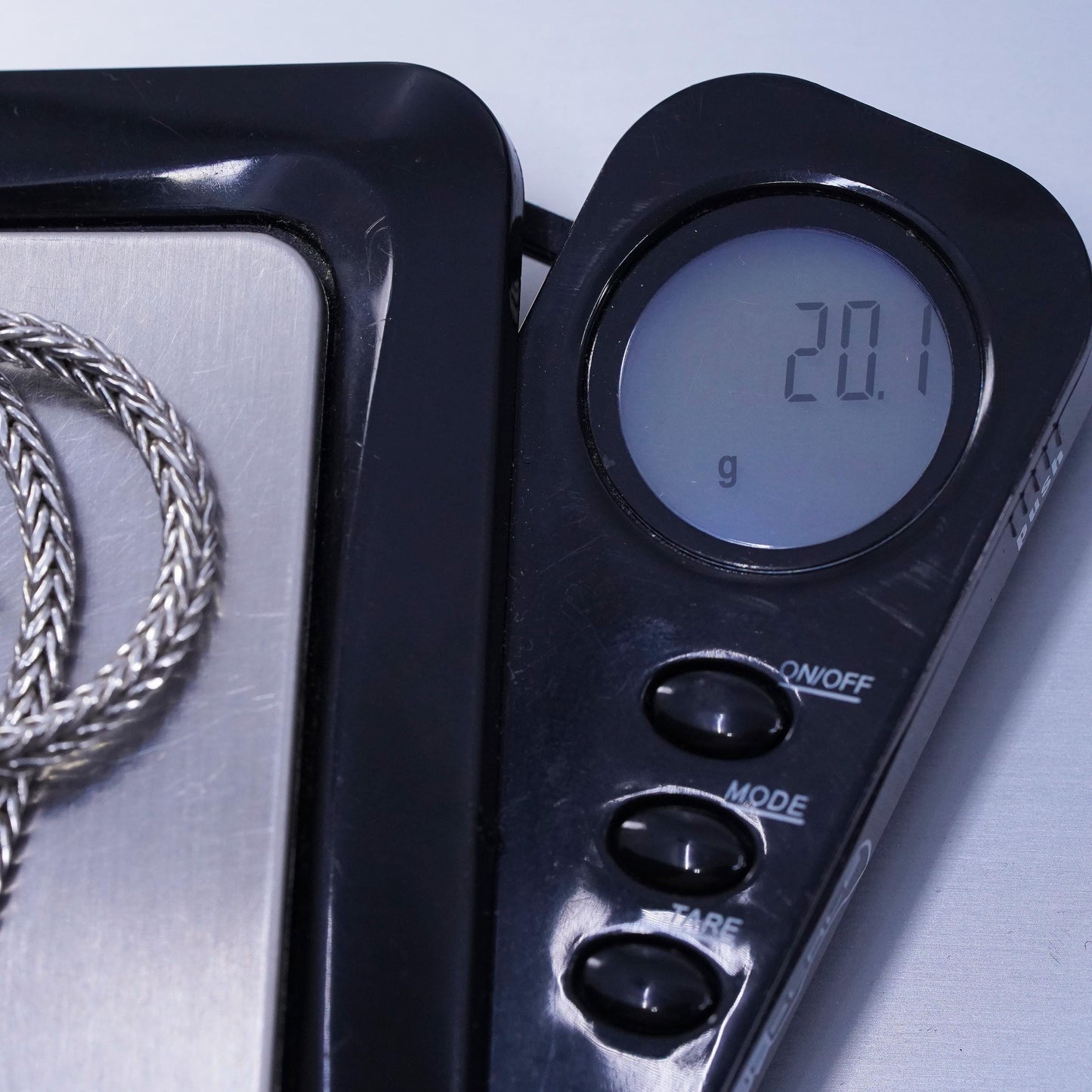 20” 3mm, vintage Sterling 925 silver handmade wheat chain necklace