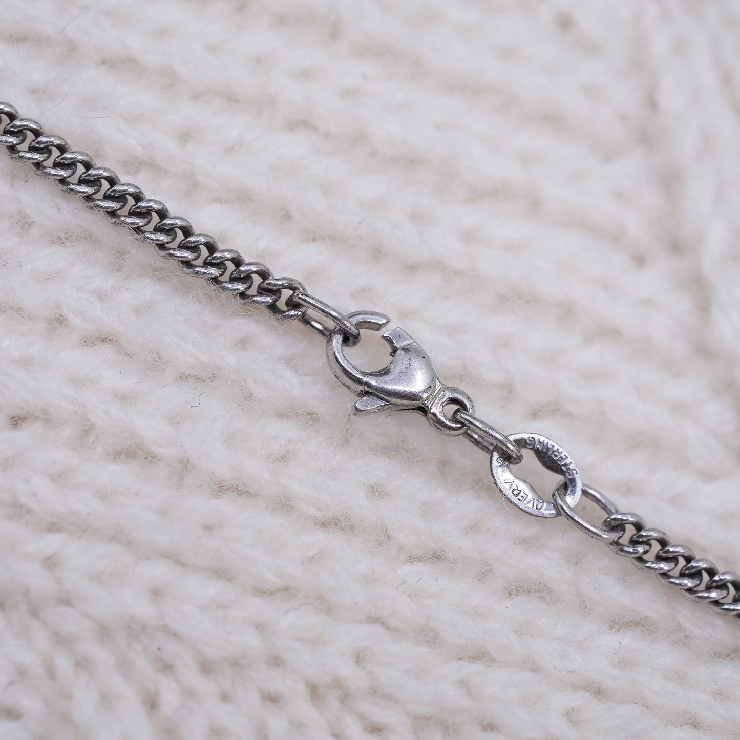 20” James Avery sterling silver necklace, 925 curb chain with Celtic Cross