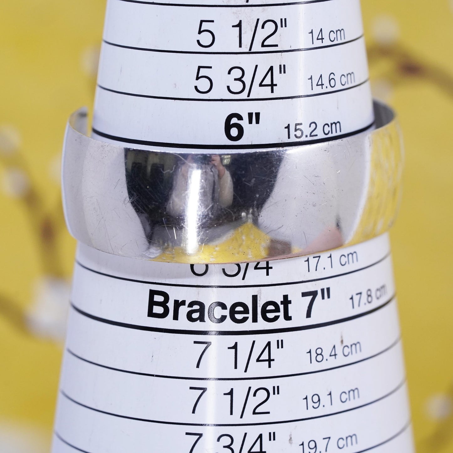 6.5", Vintage Danecraft Sterling silver handmade bracelet, 925 wide cuff