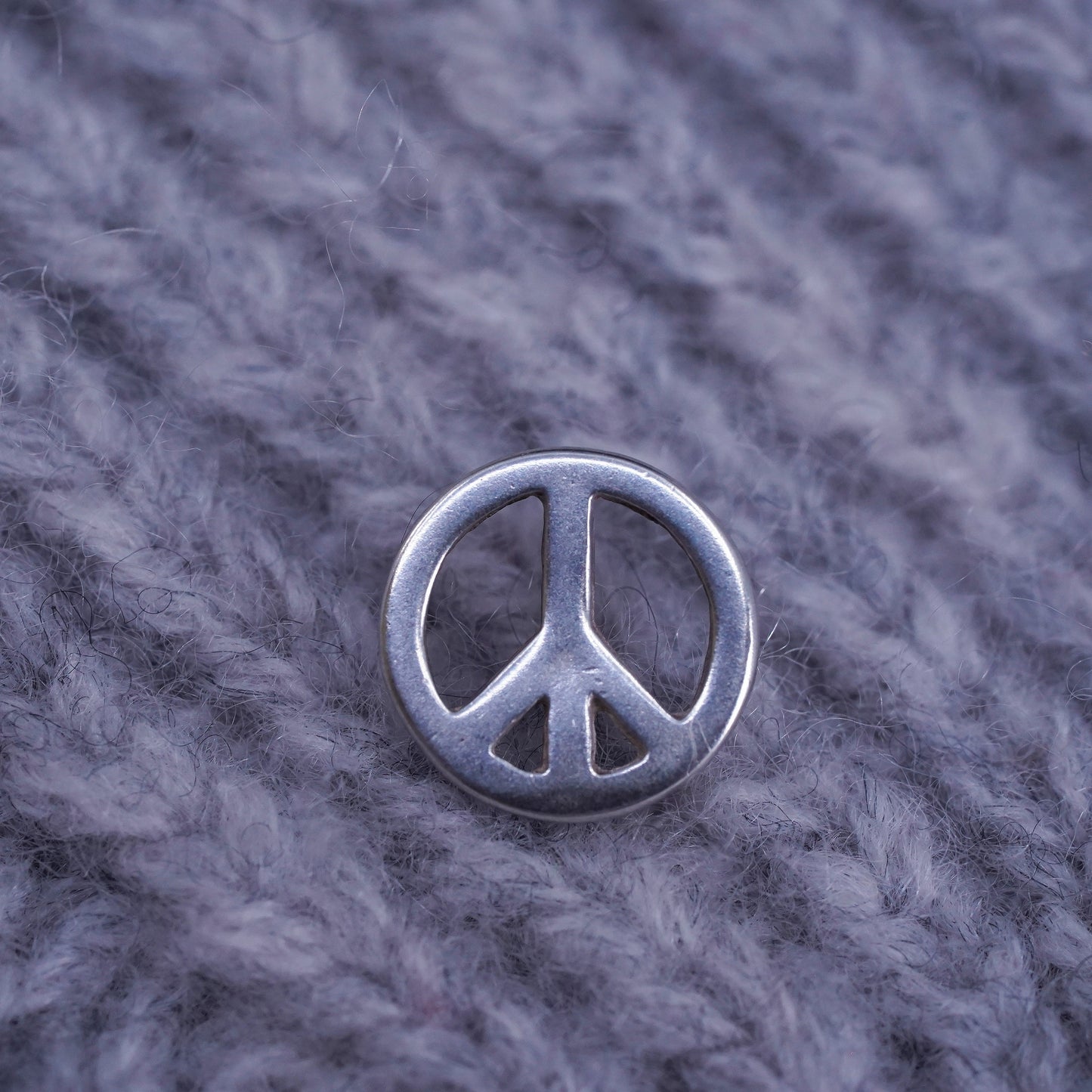 Vintage Sterling silver pendant, solid 925 silver peace symbol, CND symbol