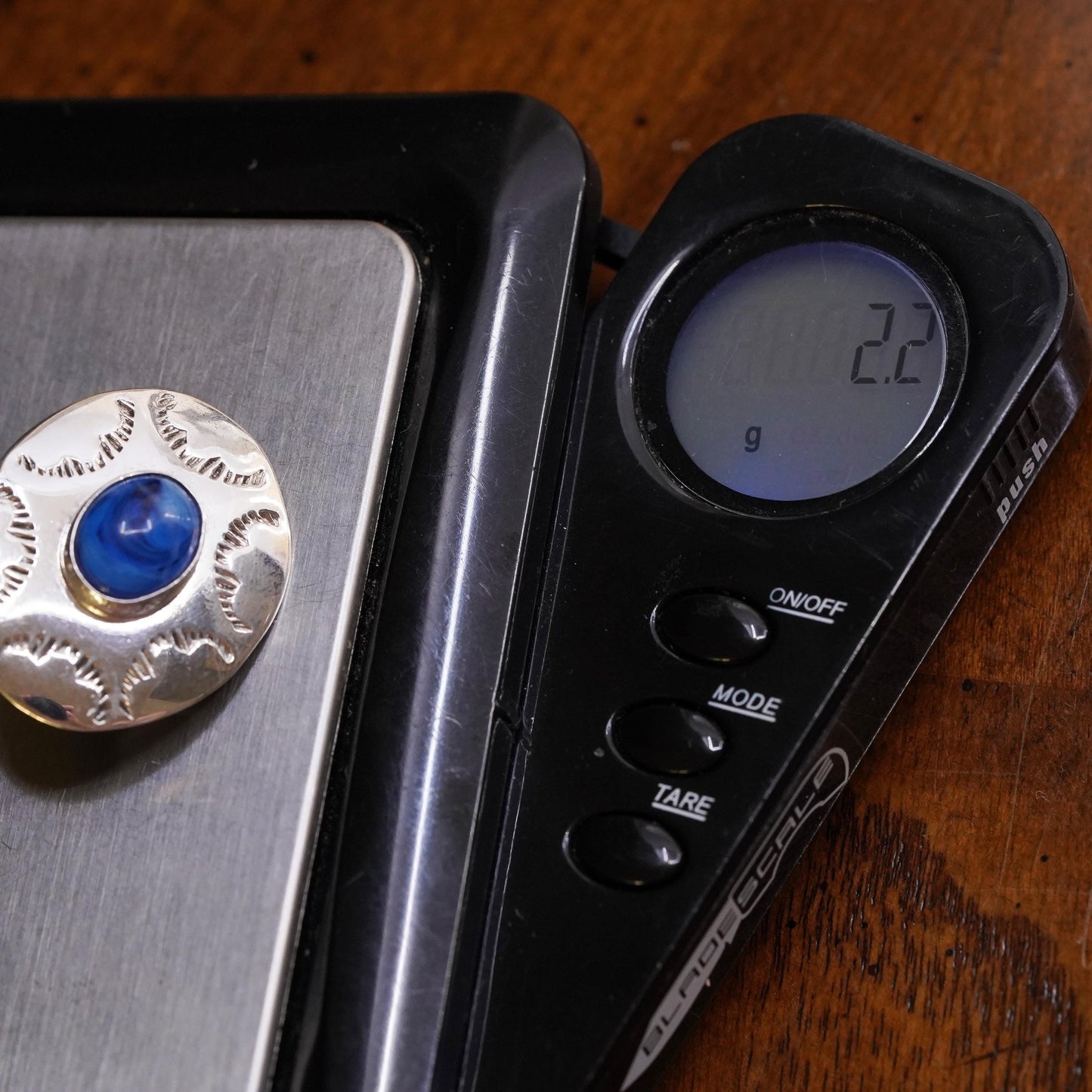 Native American Navajo single earring. Navajo Sterling 925 silver stud lapis