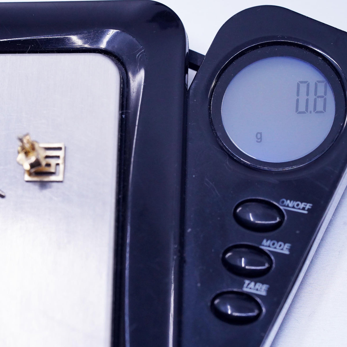 Vintage vermeil gold over Sterling 925 silver studs earrings Greek key cut out,