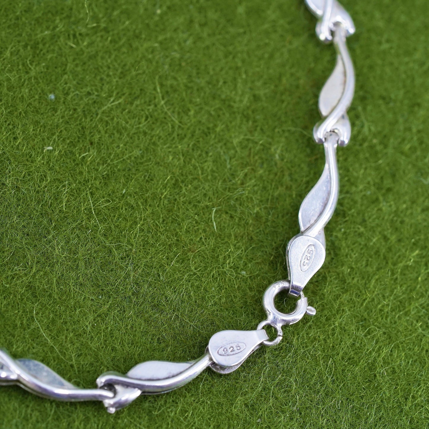7.5", vintage Italy Sterling silver chain, 925 tennis bracelet