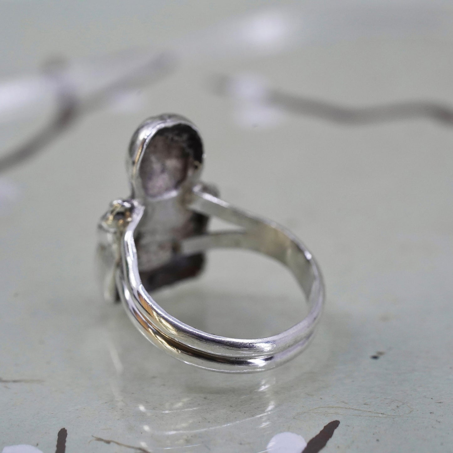 Size 6, Carol Felley Storyteller Southwest Native American Sterling Silver Ring