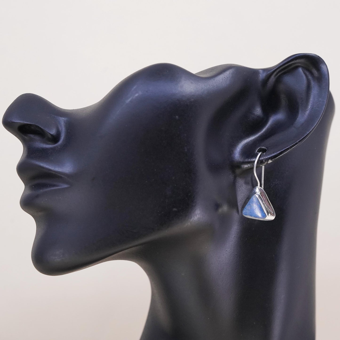 Estate Jewelry Cid clyde Duneier sterling 925 Silver lapis single earring