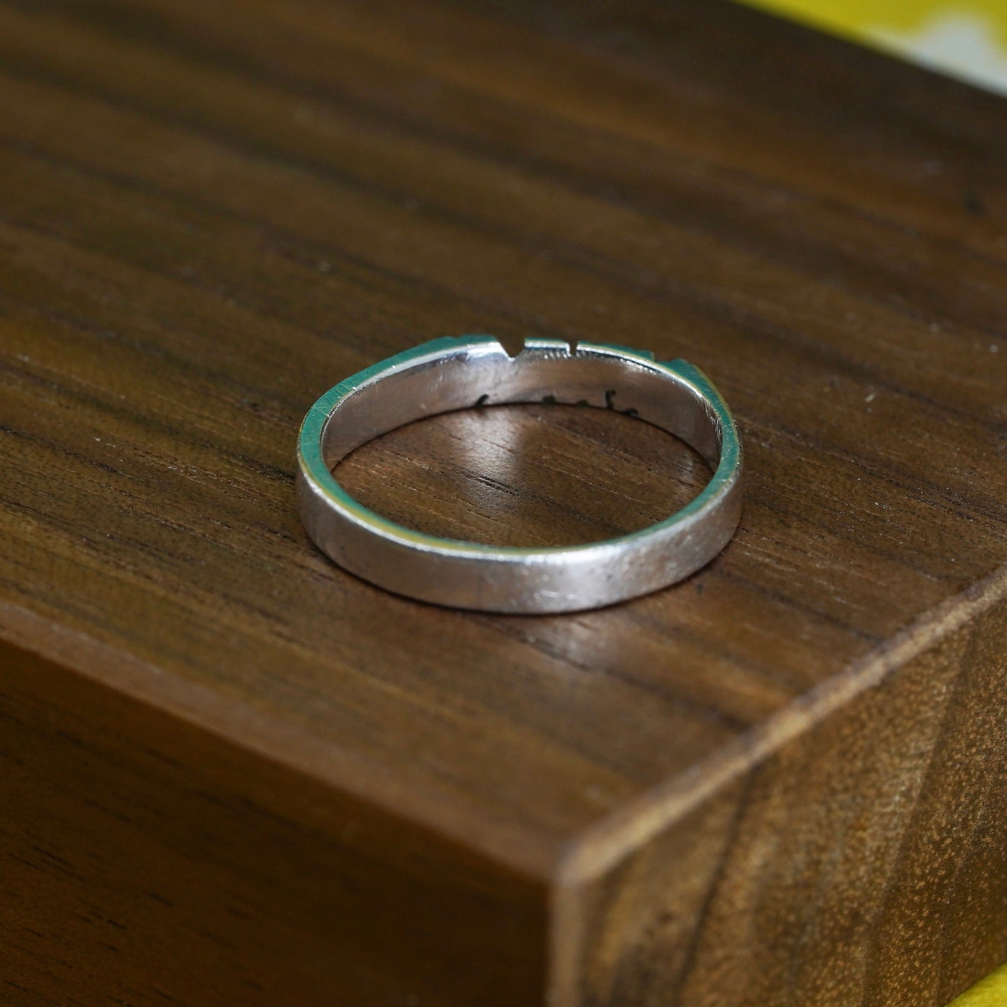 Size 7, vintage Sterling silver handmade ring, 925 name “Kayla” band, stackable