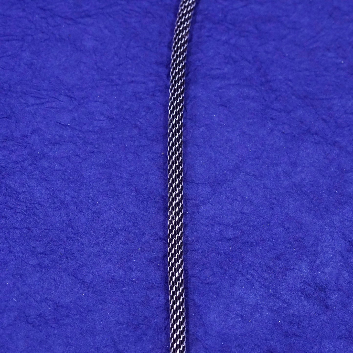 18”, 5mm, vintage Sterling silver handmade necklace, bold 925 mesh chain