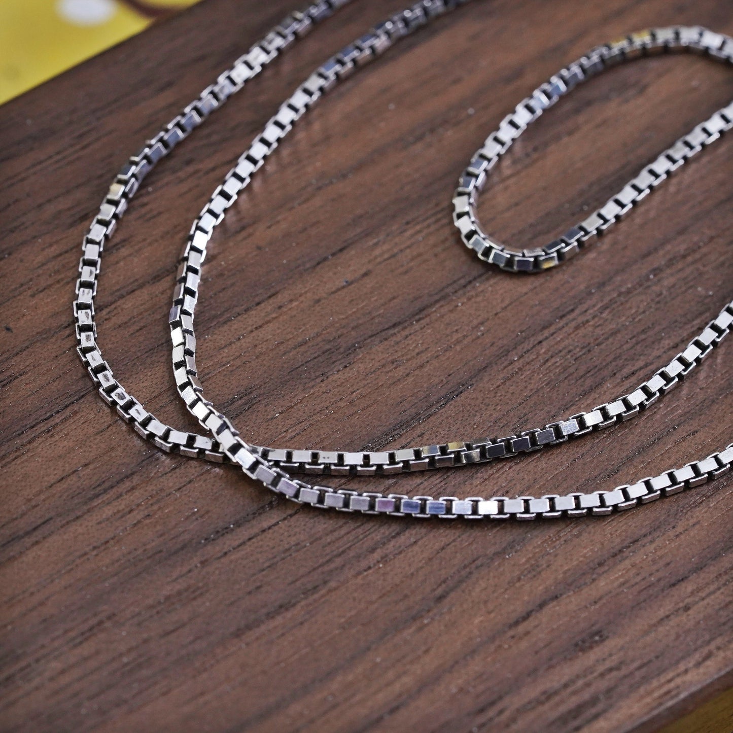 20", 2mm, vintage Sterling silver box chain, Italy 925 necklace