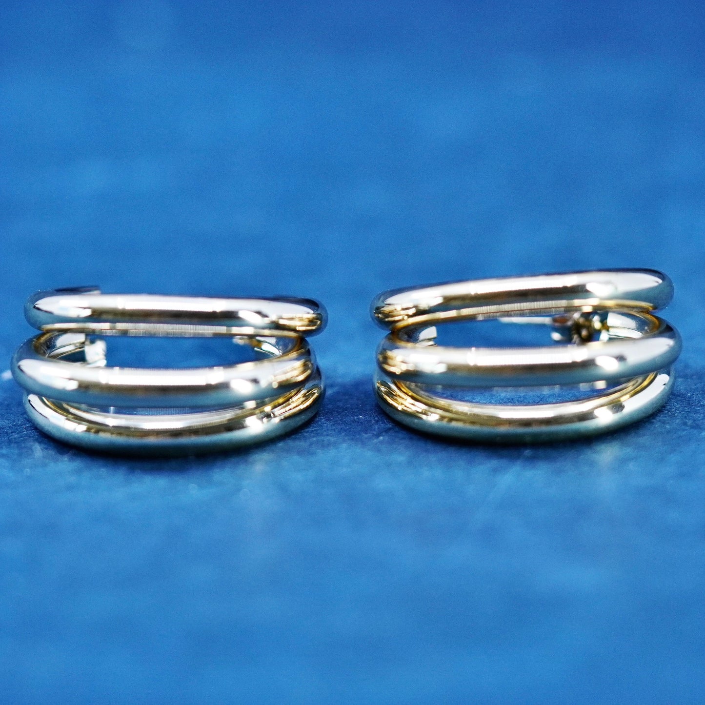 1.25”, vermeil gold over Sterling silver 925 huge hoop earrings, moon hoops