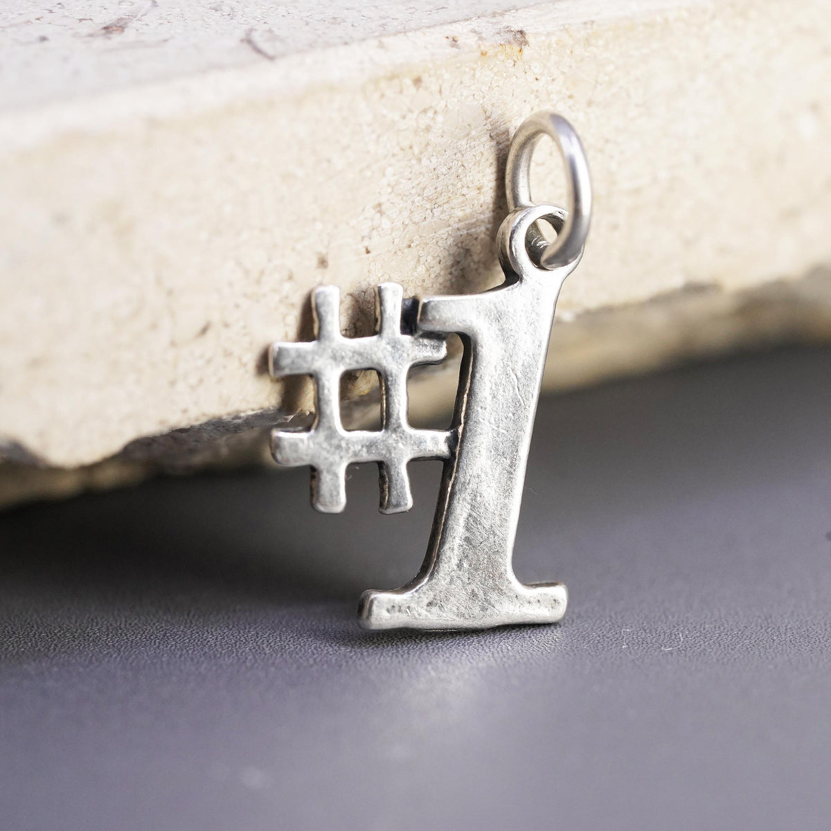 Vintage SJC Sterling silver handmade pendant, 925 number one charm