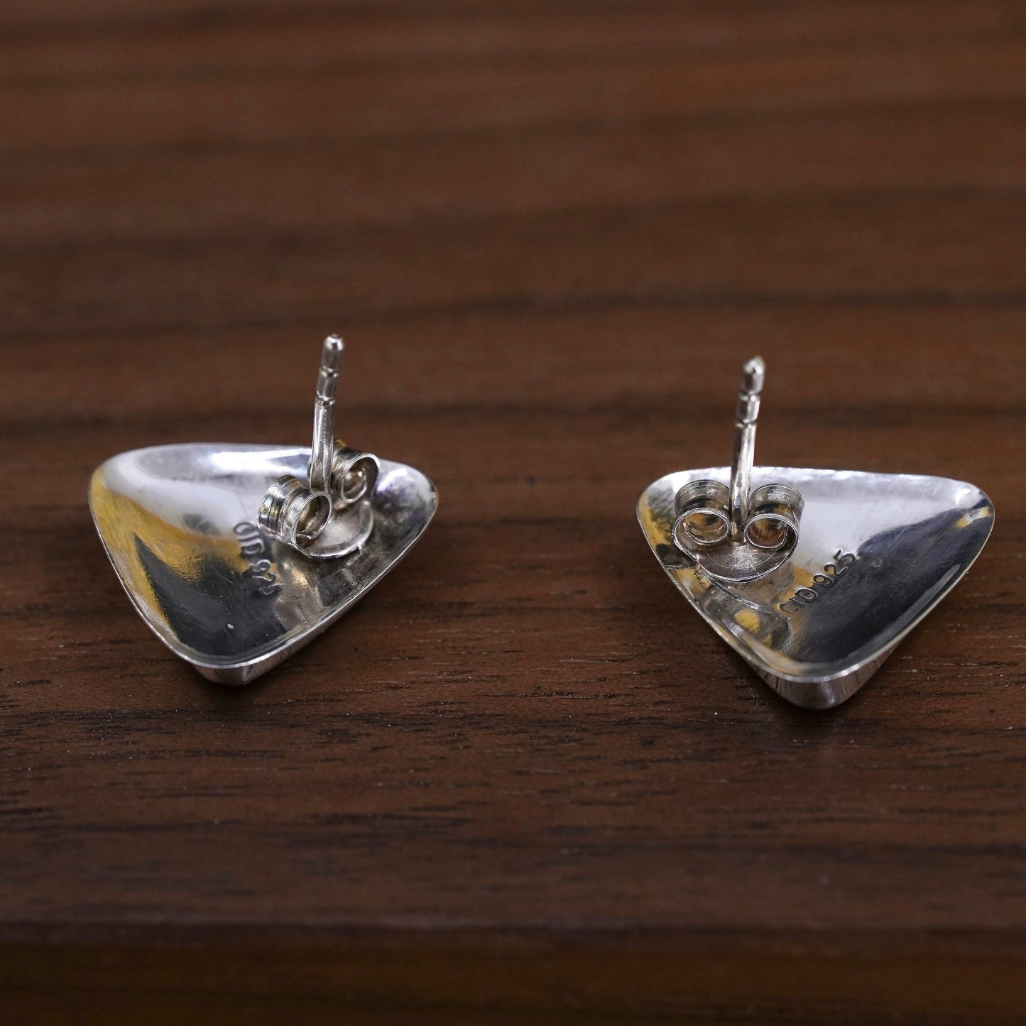 Jewelry Marked Cid (clyde Duneier) sterling 925 Silver onyx studs earrings