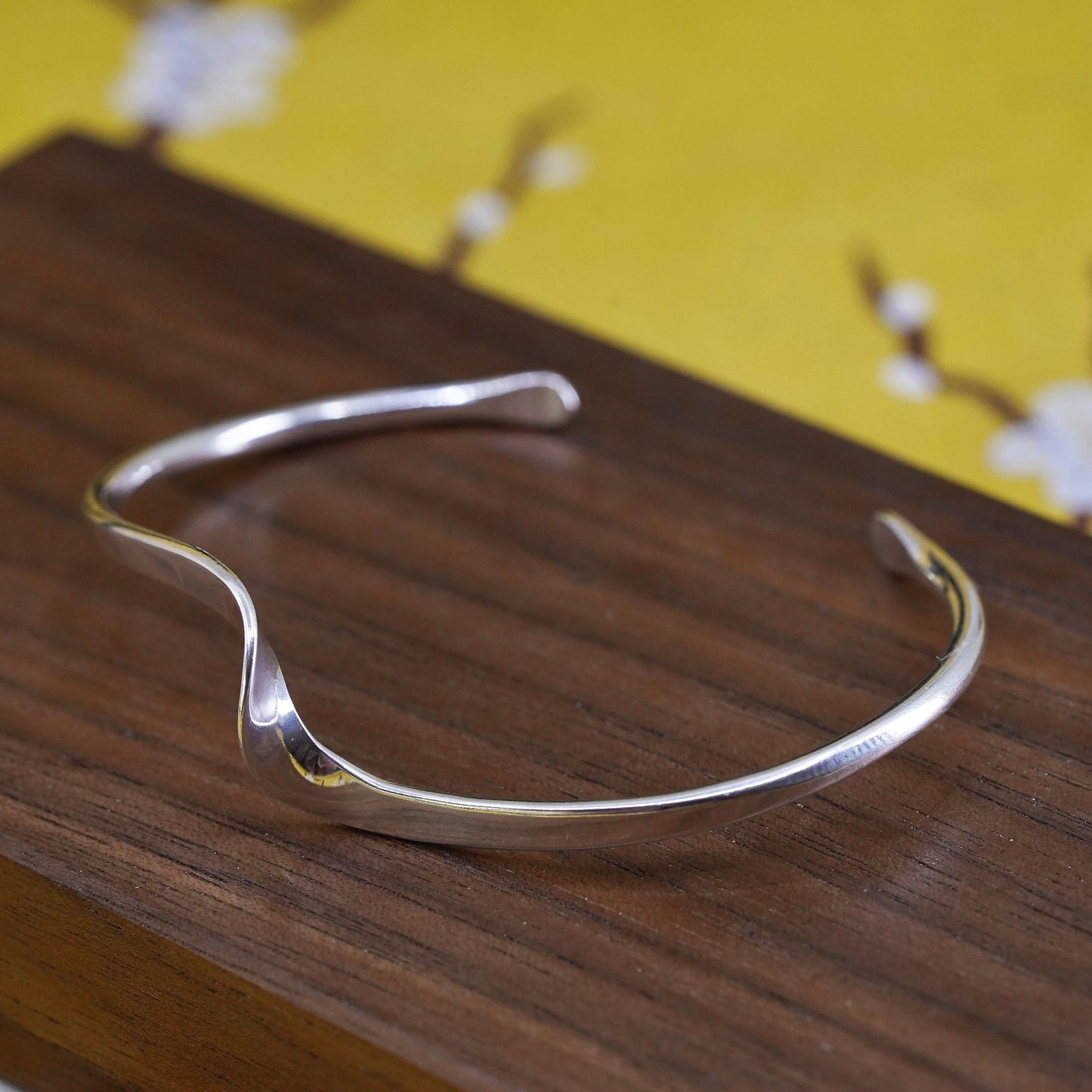6", Vintage southwestern Sterling silver handmade bracelet, 925 twisted cuff