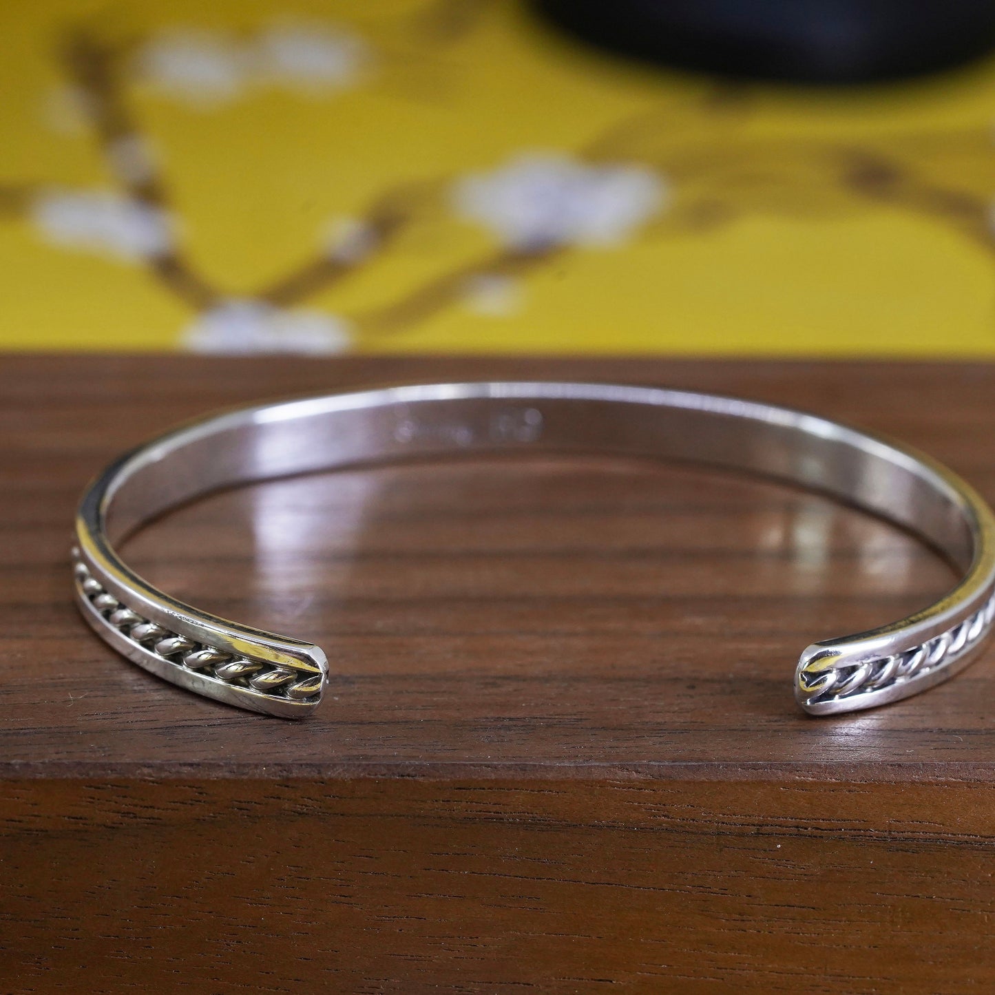 6.25” Native American Robert K. Deutsawe Jr. Zuni Sterling silver bracelet