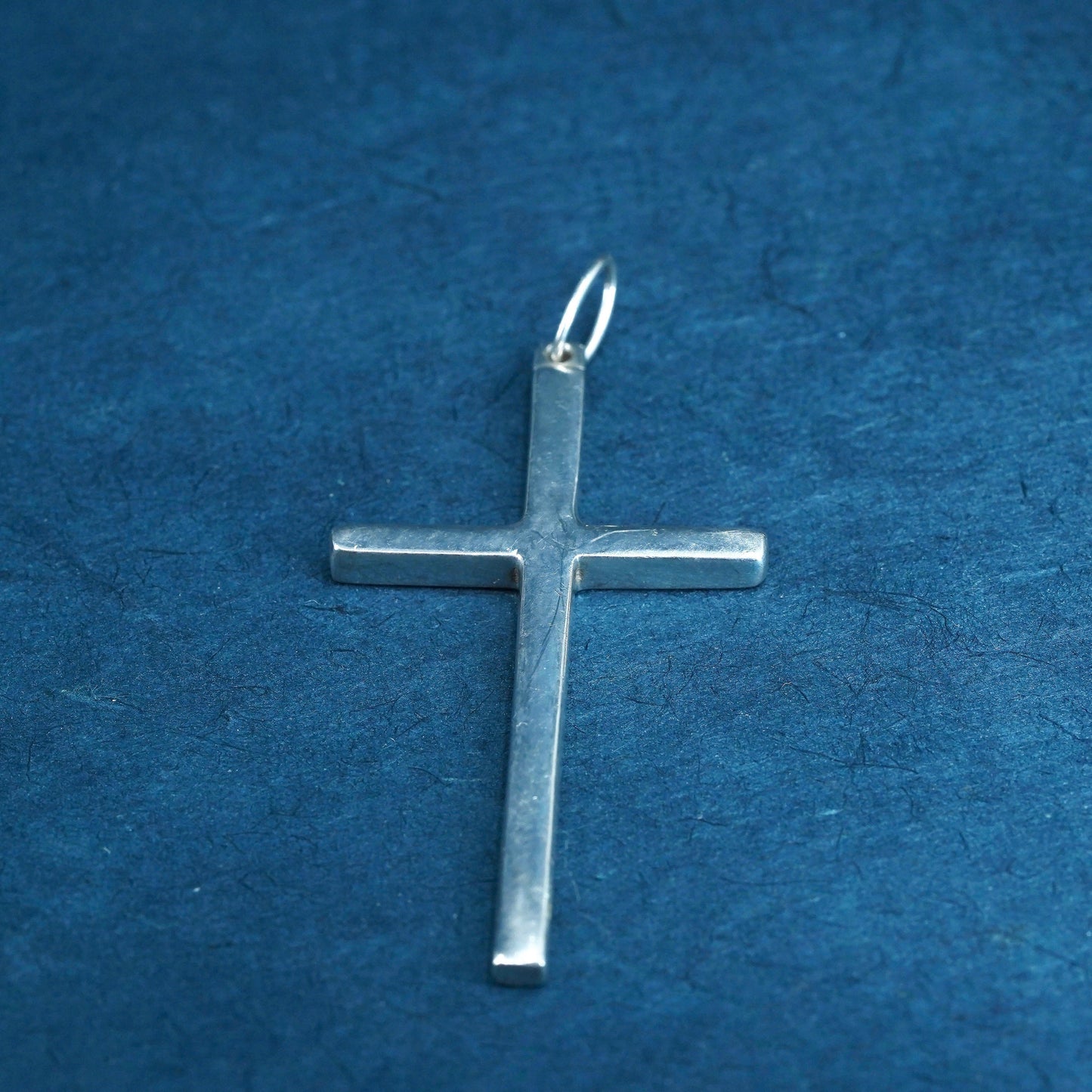 Vintage Sterling silver handmade charm, 925 silver cross pendant