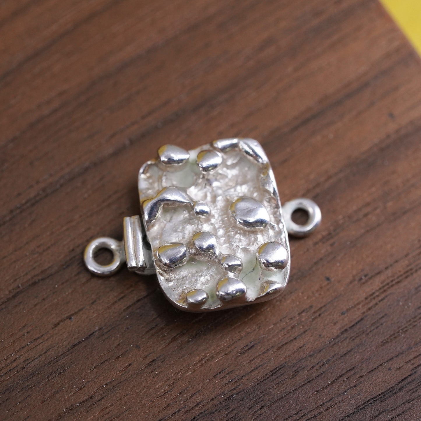 Vintage handmade Sterling 925 silver nugget clasp