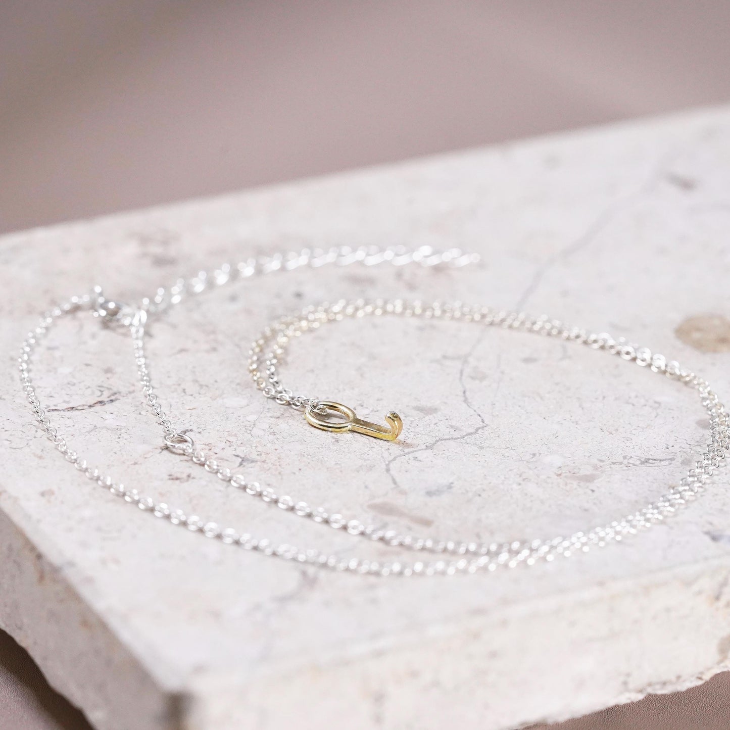 15+3”, vintage two tone Sterling silver handmade pendant, 925 key charm