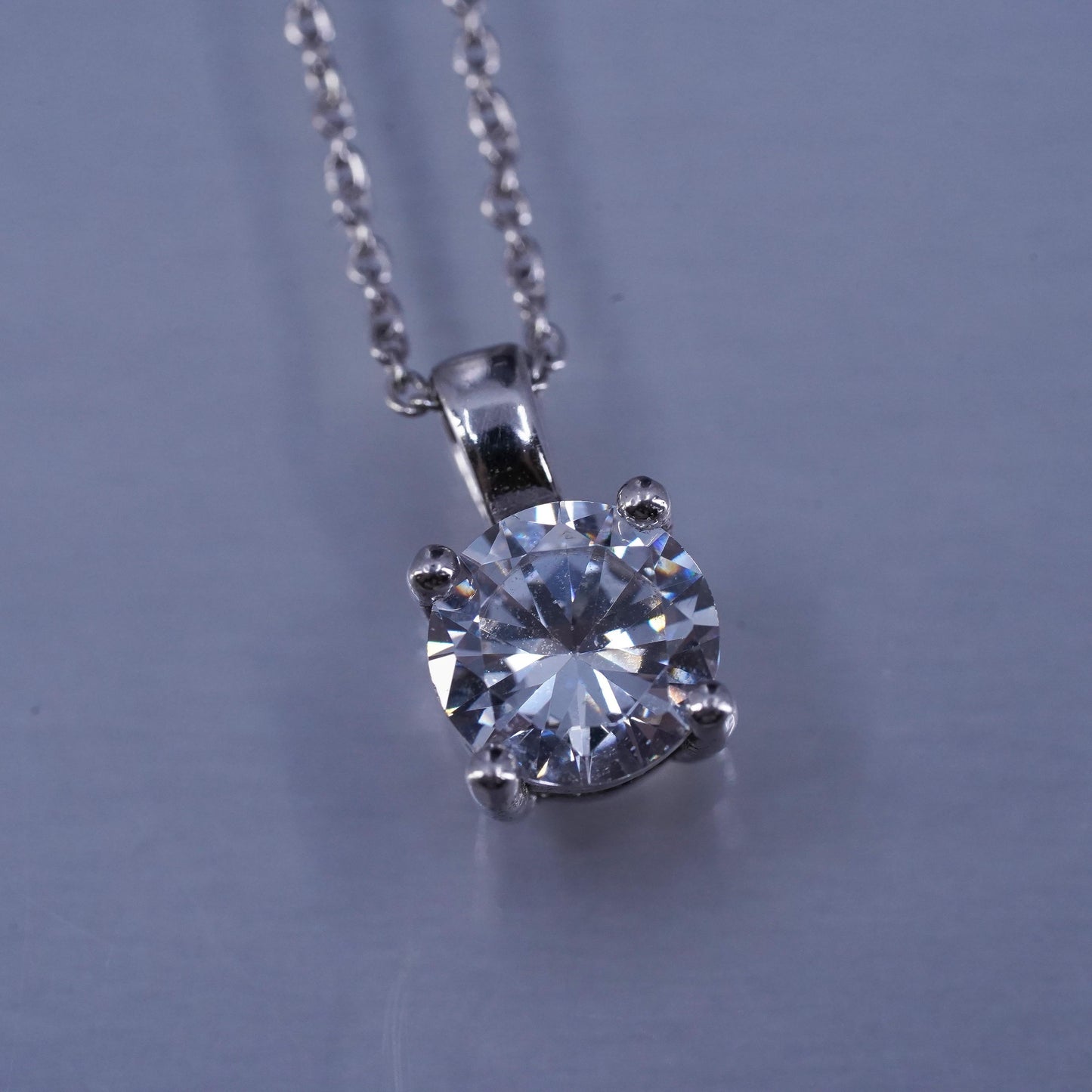 16+2”, Sterling 925 silver handmade circle necklace with cz heart beat pendant