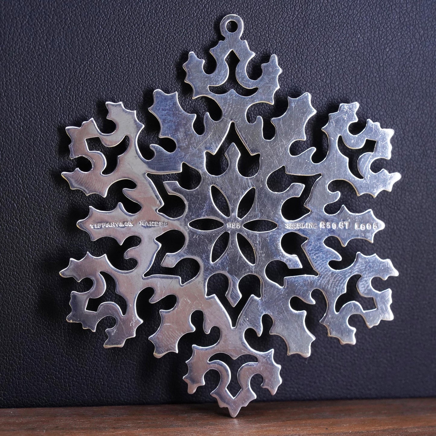 Vintage 1995 Snowflake Ornament Pendant Makers Sterling 925 Silver