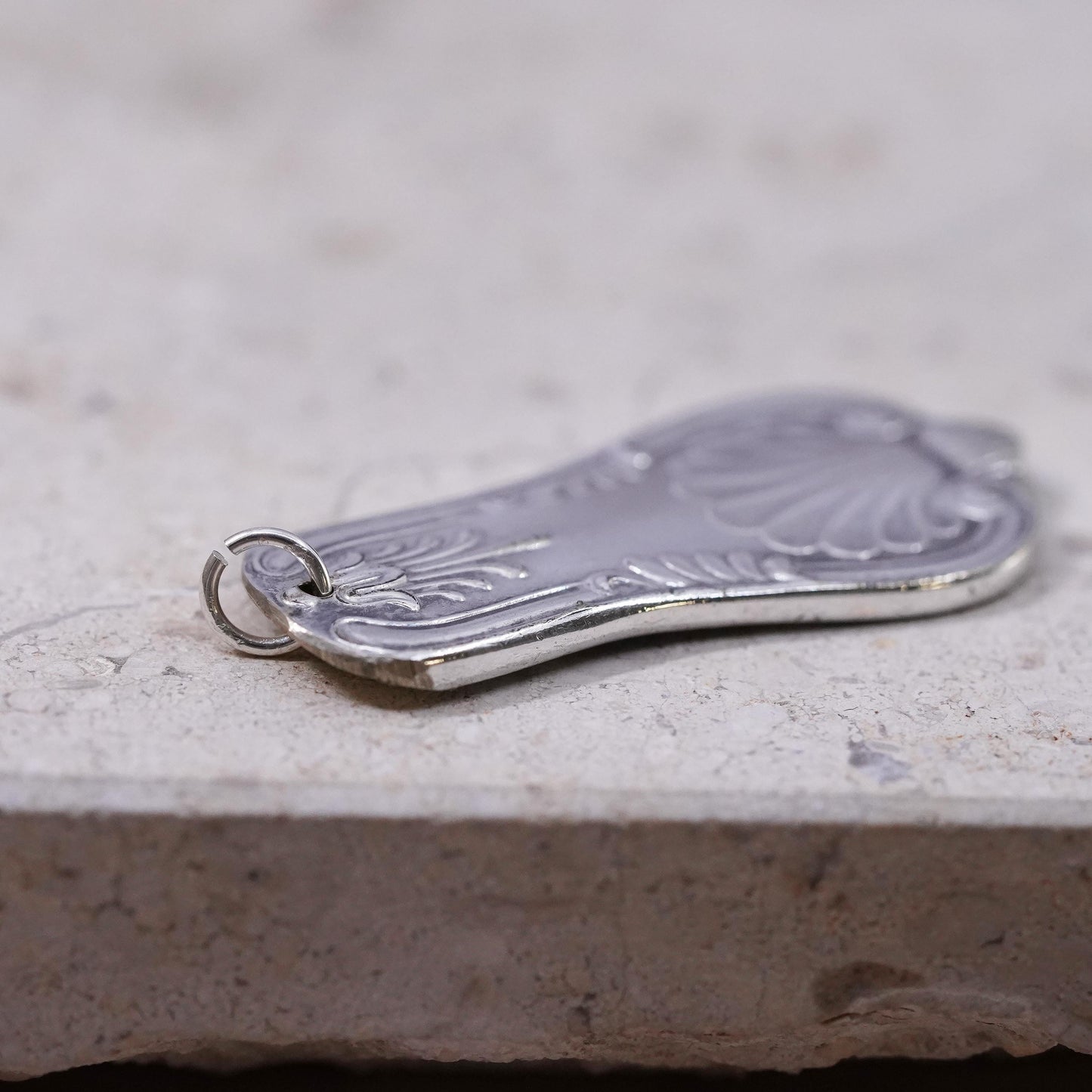 Vintage sterling silver handmade pendant, 925 spoon
