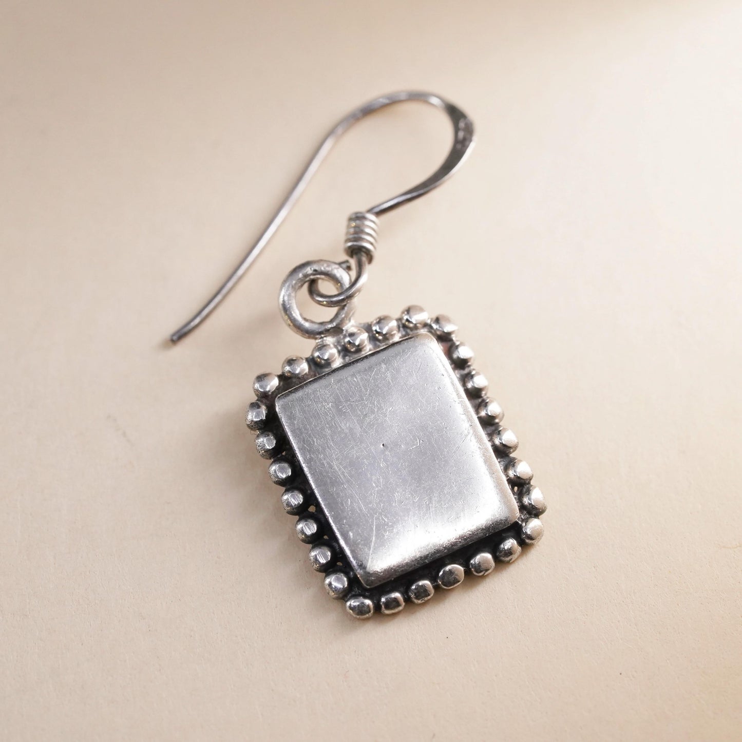 Vintage Sterling silver handmade pendant, 925 tag single earring
