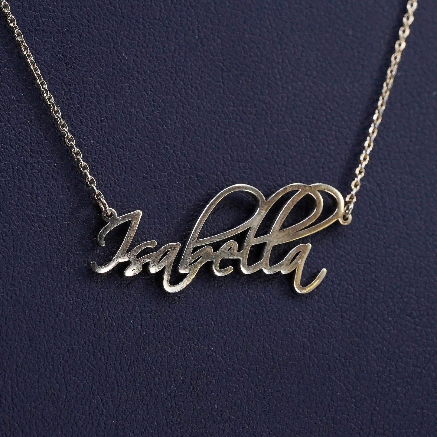 16”, vermeil gold over Sterling 925 silver circle necklace “Isabella” pendant