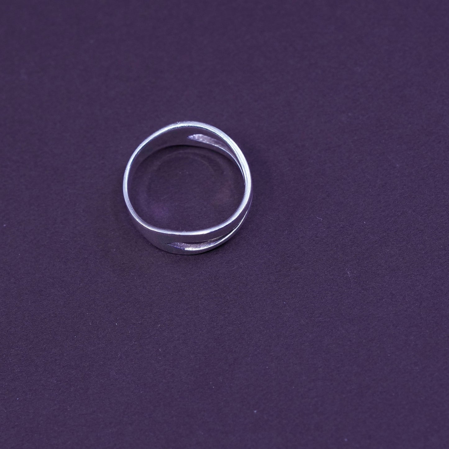 Size 5.5, vintage Sterling silver handmade ring, southwestern, 925 wavy band