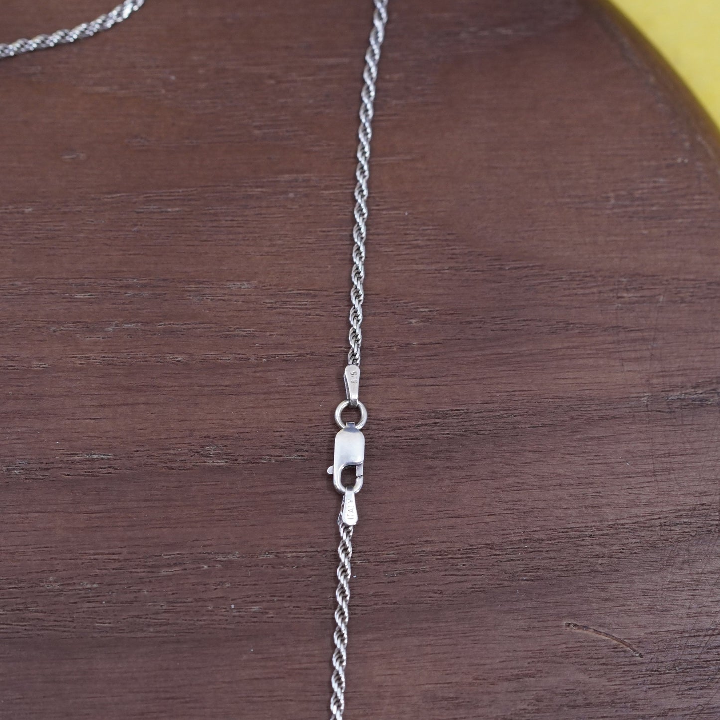 24”, 2mm, vintage Sterling silver necklace, Italy 925 rope chain