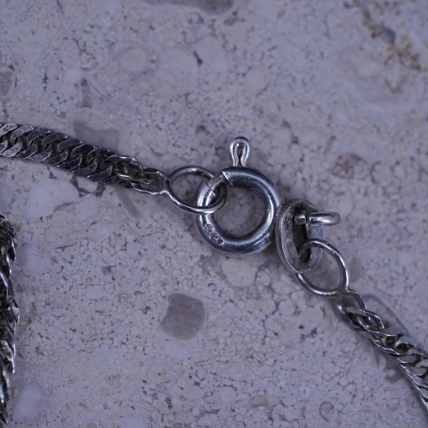 24" 2mm, Sterling silver handmade necklace, 925 twisted curb link chain