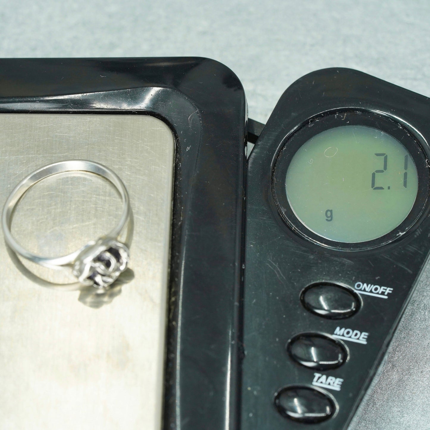 Size 6, vintage Sterling 925 silver handmade rose ring