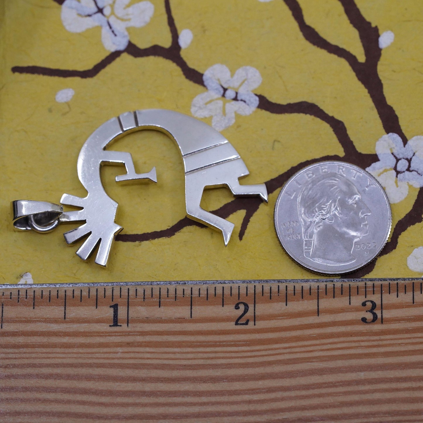 VTG Kokopelli Sterling silver 925 handmade pendant, Native American jewelry,