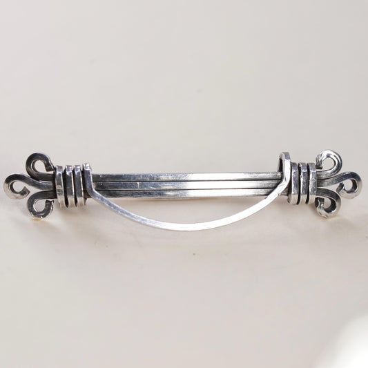 Vintage sterling silver 925 wired brooch pin