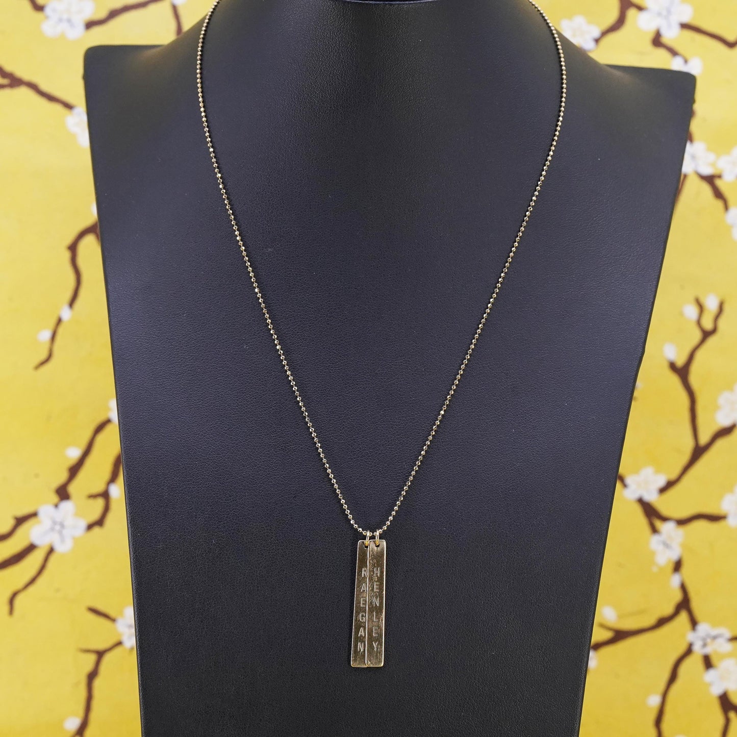 18”, Italian yellow gold Sterling silver necklace 925 name tag, Henley Raegan