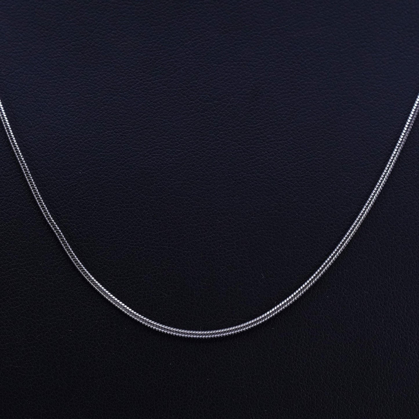 20” 1mm, vintage Italy Sterling 925 silver snake chain necklace