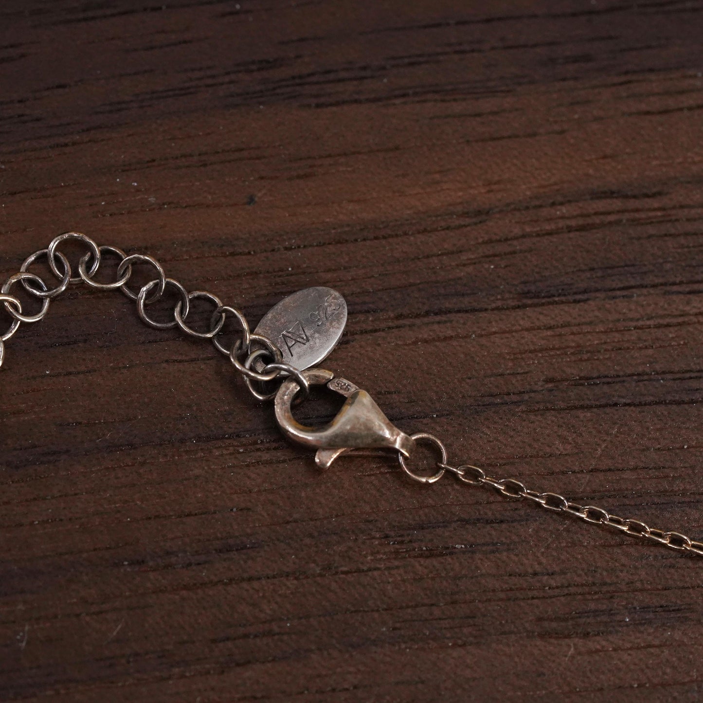 17+2", vermeil gold over Sterling silver necklace, 925 circle MOP MAMA pendant