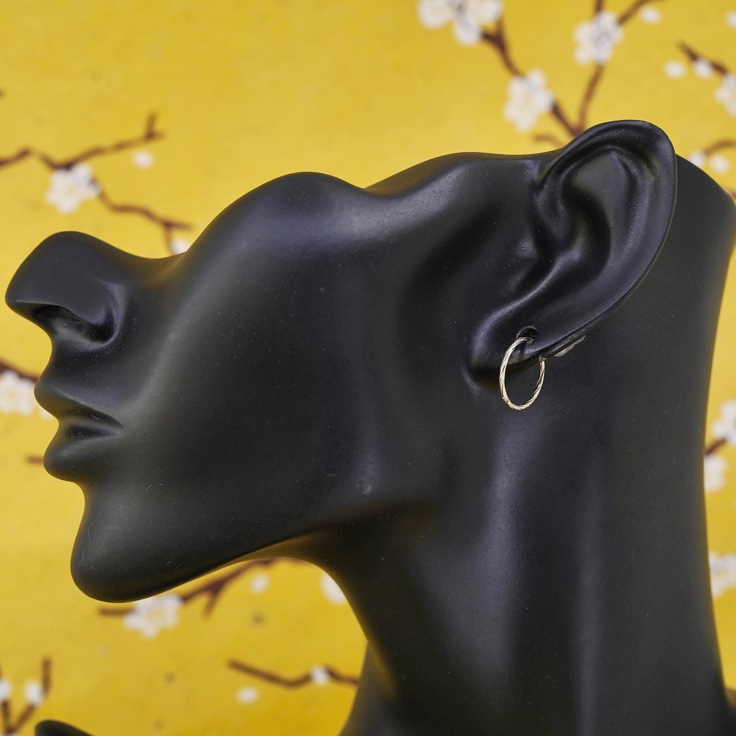 0.5”, Vintage vermeil yellow gold over Sterling 925 silver earrings, 925 hoops